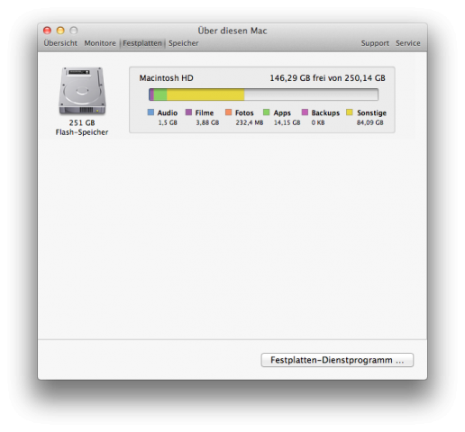 Mit 256 GByte Speicher kommt der Anwender länger aus.